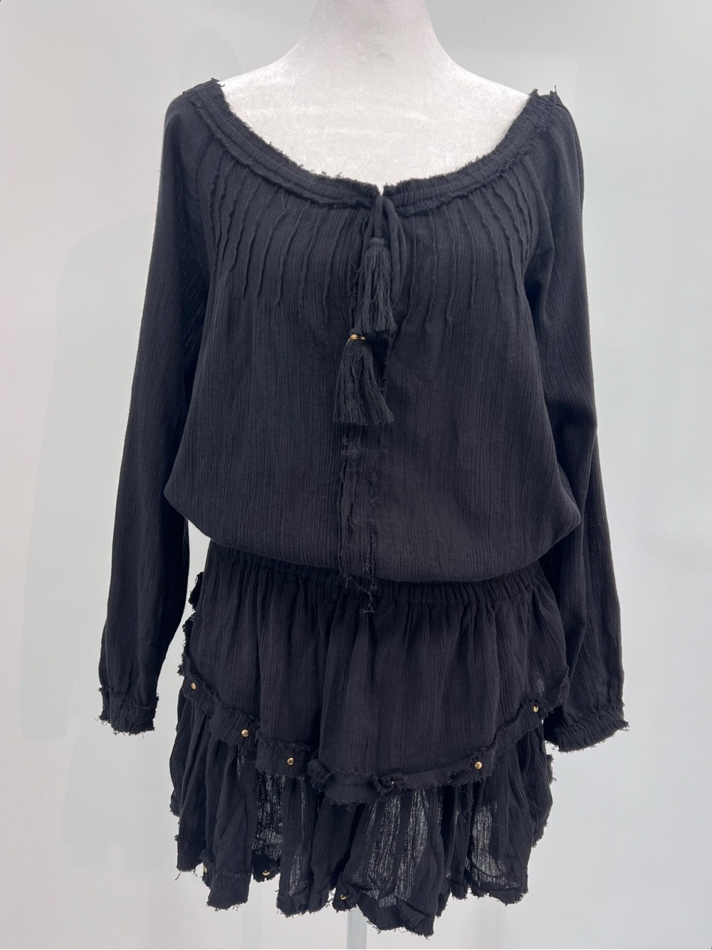 LoveShackFancy black mini dress 0